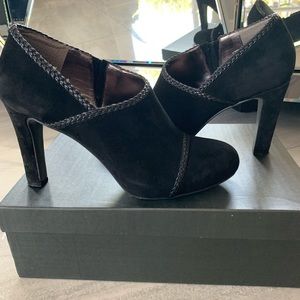 Tahari Black Suede Booties